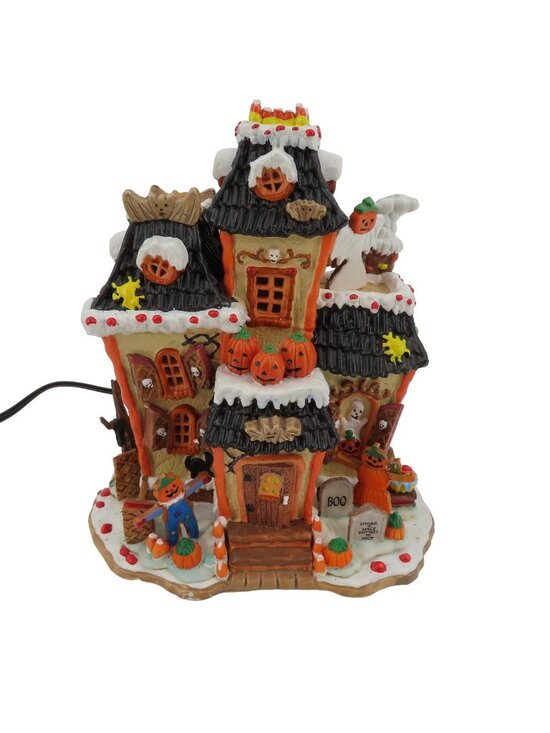 Lemax Other - Lemax Sugar N Spice Not So Nice Manor Lighted House 2005 Halloween Spooky WORKS